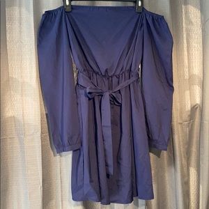 Navy Off-Shoulder Dress